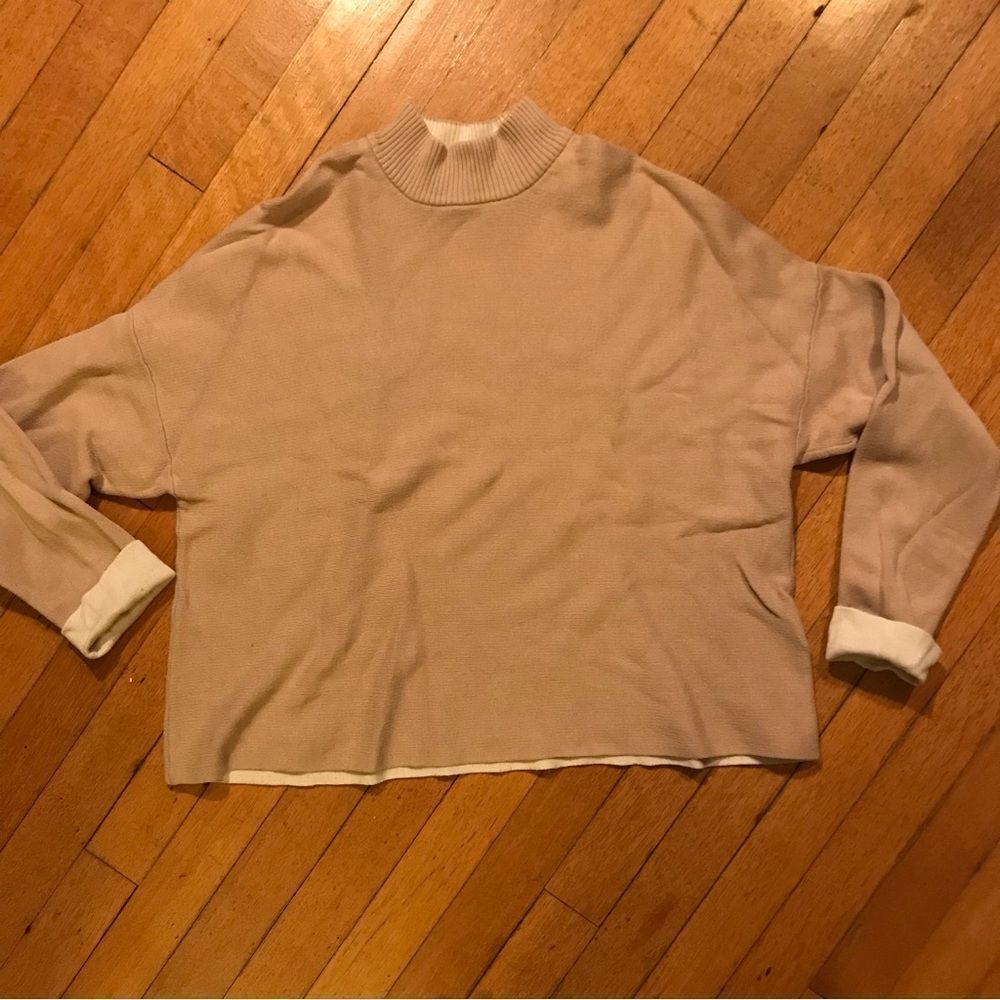 Tan Mockneck Sweater